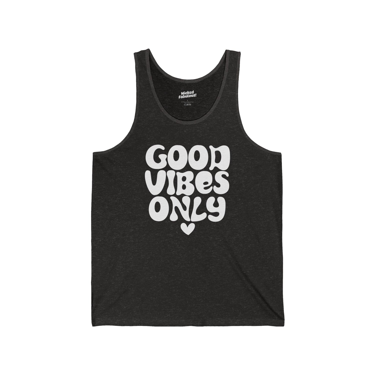 Good Vibes Only Tank Top – Retro-Inspired Positive Energy Muscle Tank (Unisex Fit)