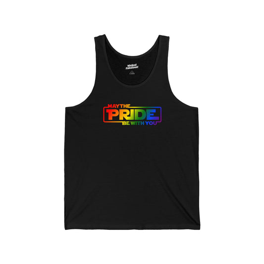 May the Pride Be With You Unisex Jersey Tank Top - LGBTQ+ Celebration Apparel