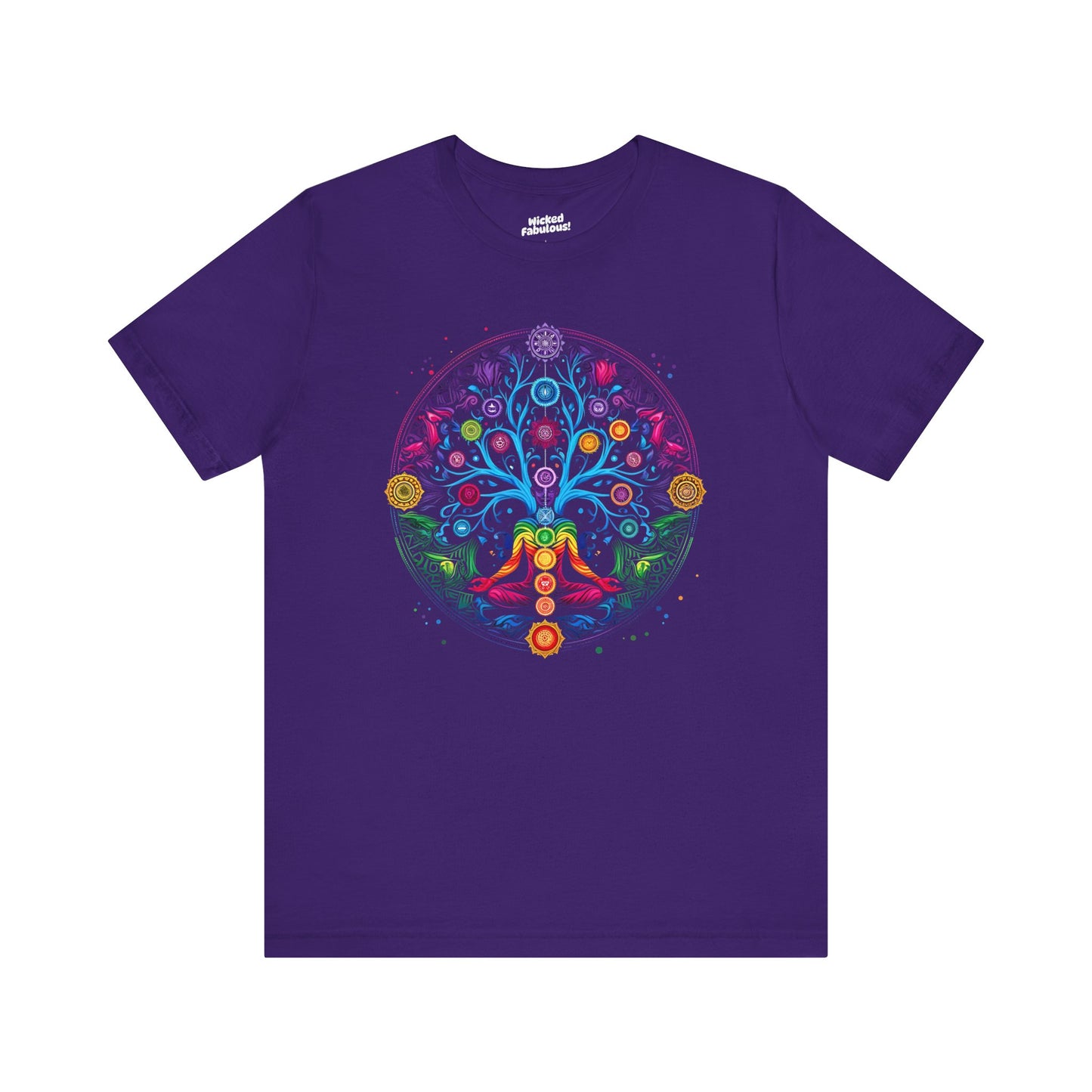 Vibrant Psychedelic Chakra Short Sleeve Tee