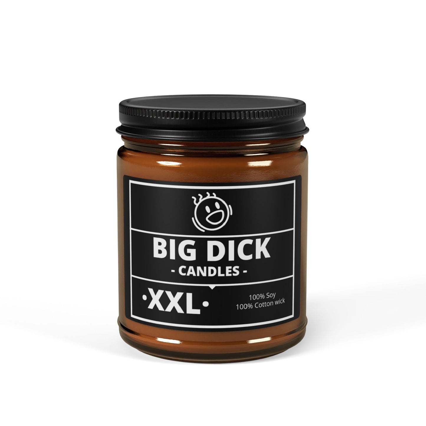 Big Dick - Scented Soy Candle (Multi-Size, Amber Jar)