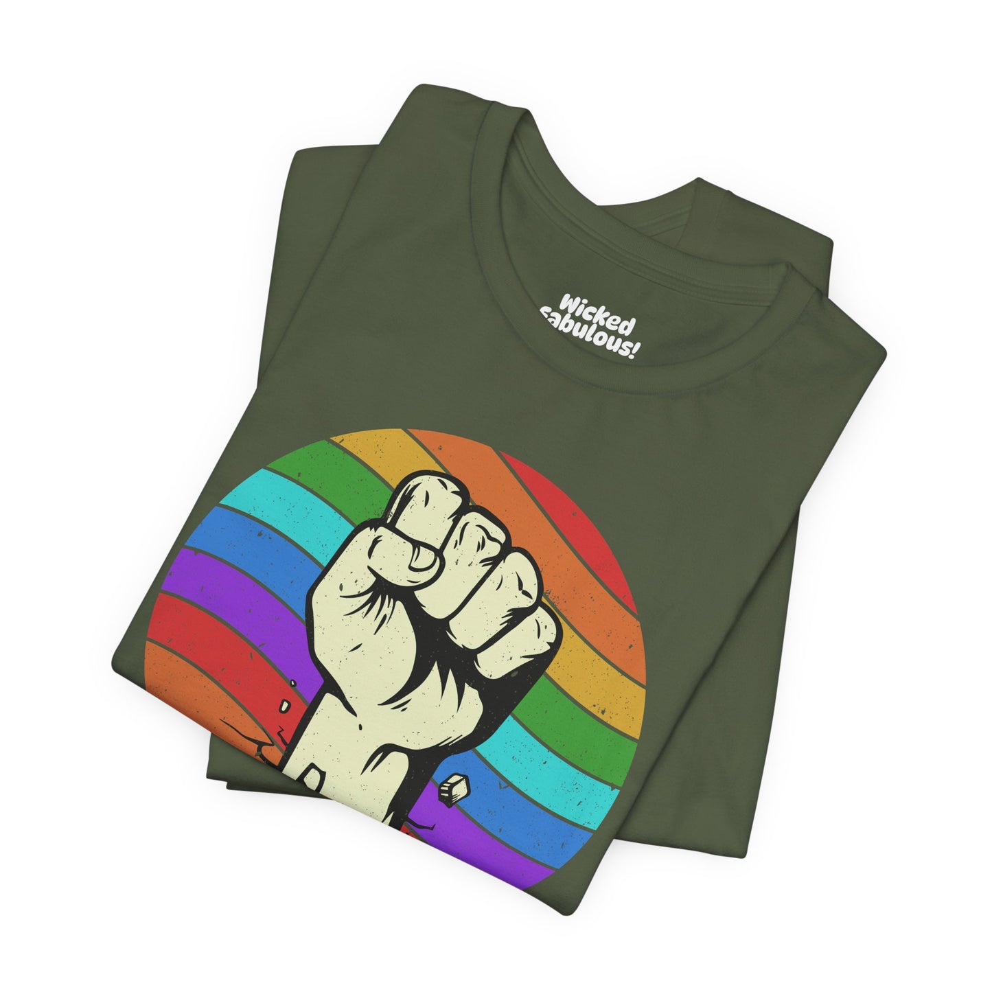 Resist Rainbow Graphic Tee | Unisex Short Sleeve T-Shirt for Activism and Pride