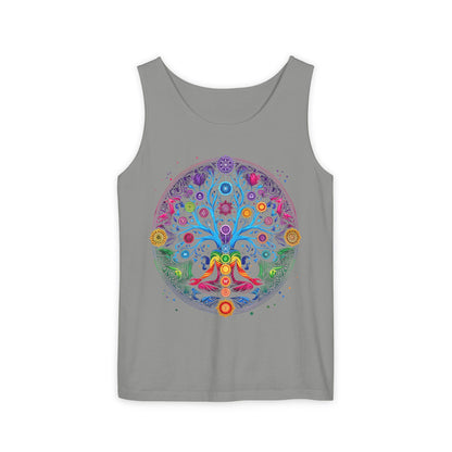 Vibrant Tree of Life Chakra Tank Top - Colorful Spiritual Design