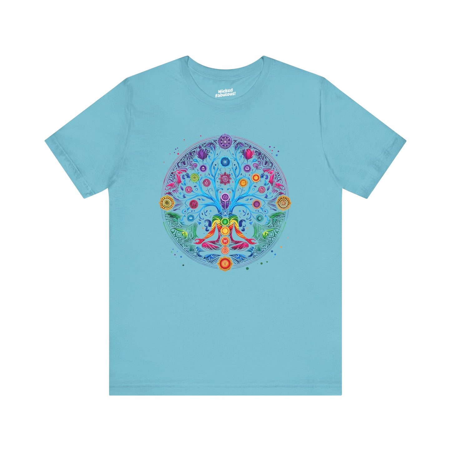 Vibrant Psychedelic Chakra Short Sleeve Tee