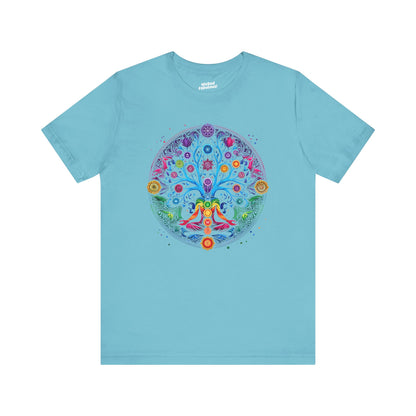 Vibrant Psychedelic Chakra Short Sleeve Tee