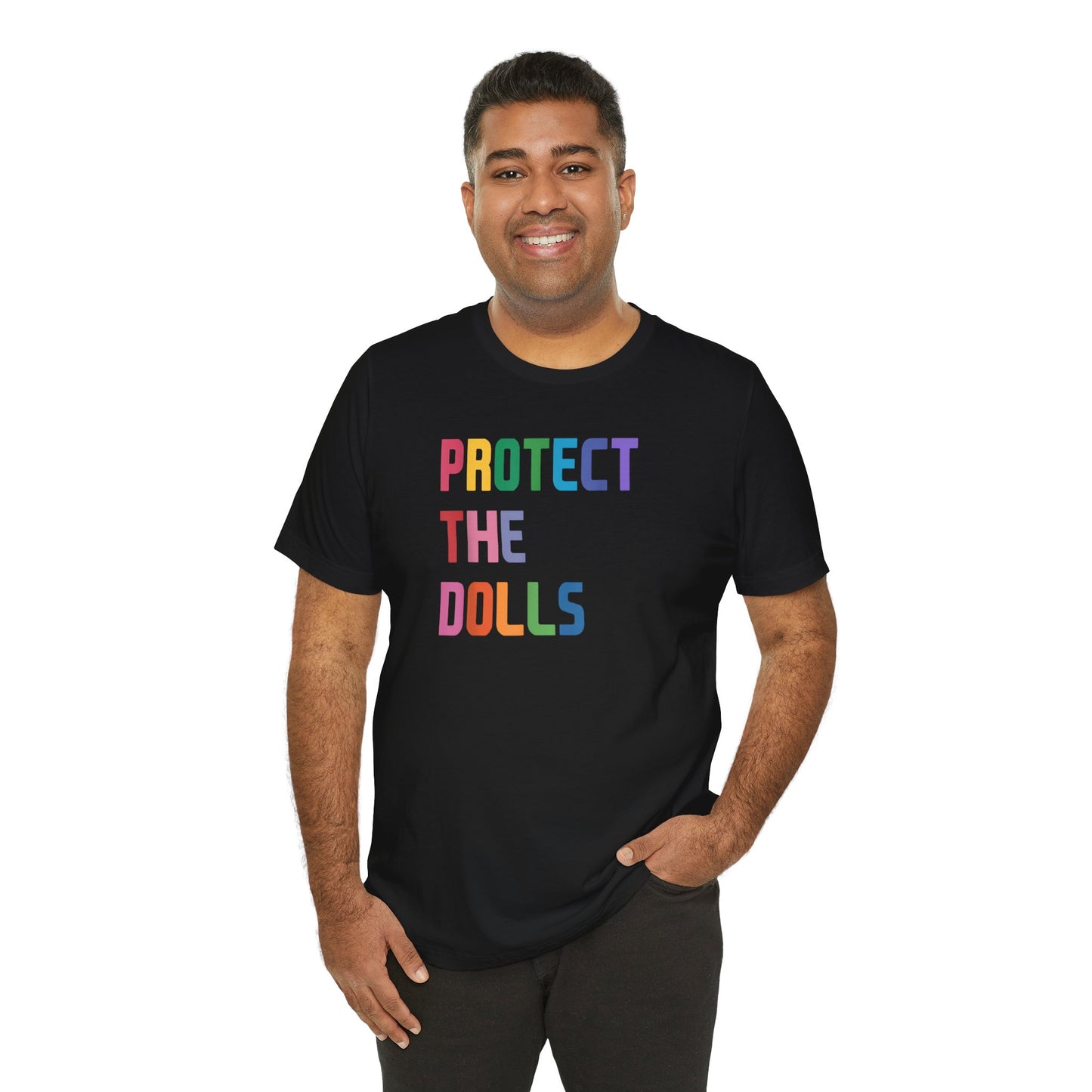 Protect the Dolls Unisex Jersey Tee – Supportive LGBTQ+ Apparel