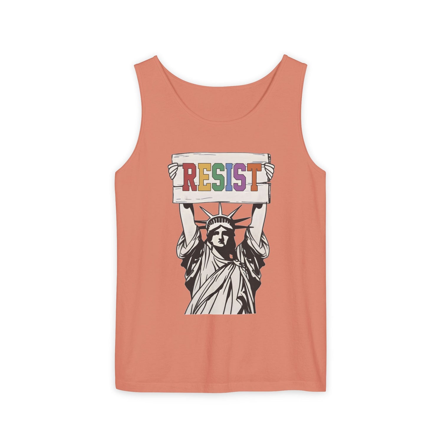 Resist Tank Top - Empowering Garment-Dyed Apparel for Activists