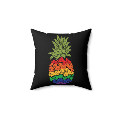 LGBTQ Pineapple Faux Suede Accent Pillow