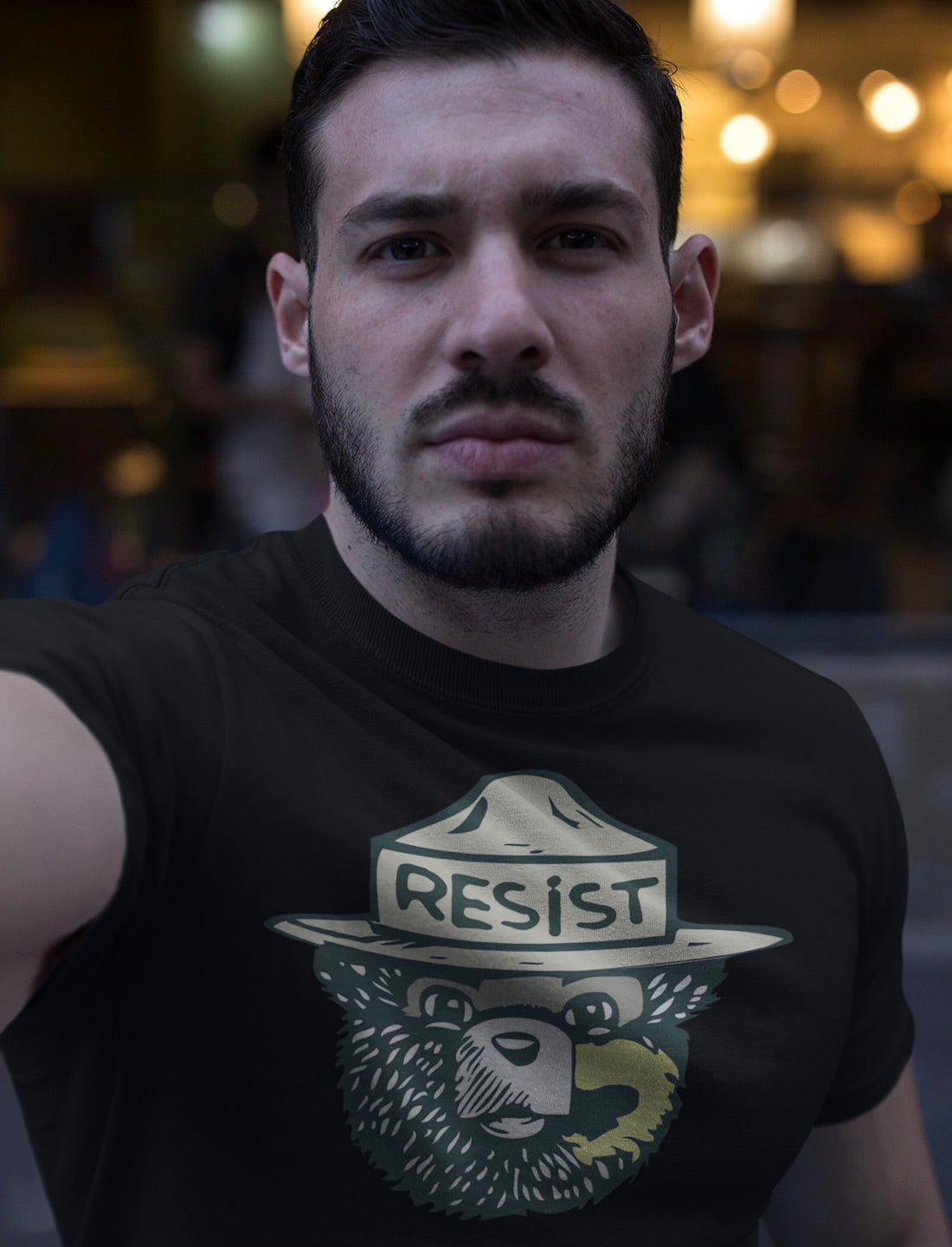 Resist Bear Unisex Tee - Eco-Friendly Short Sleeve Shirt