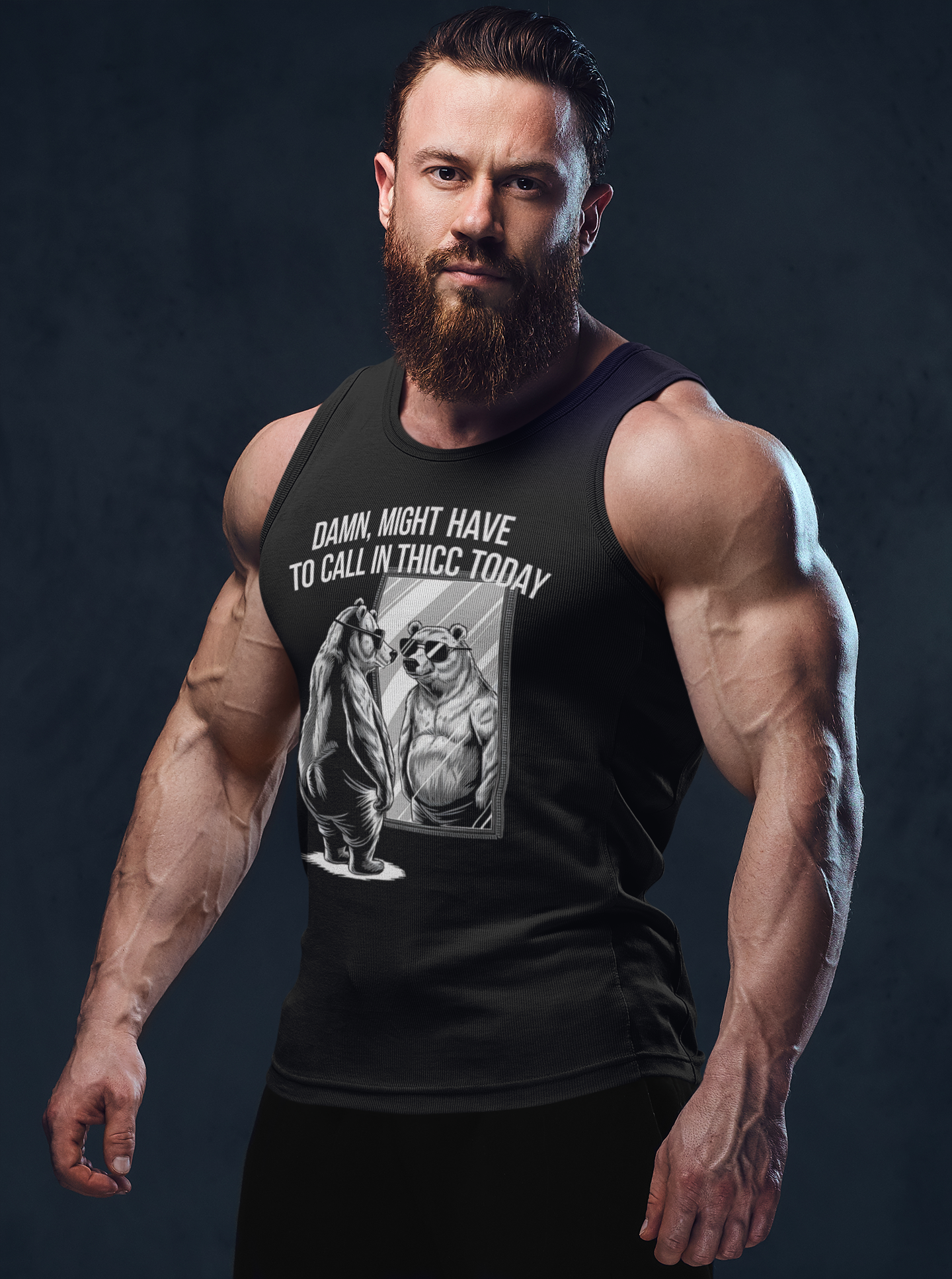Funny Unisex Jersey Tank - "Damn, Might Have to Call in Thicc Today"
