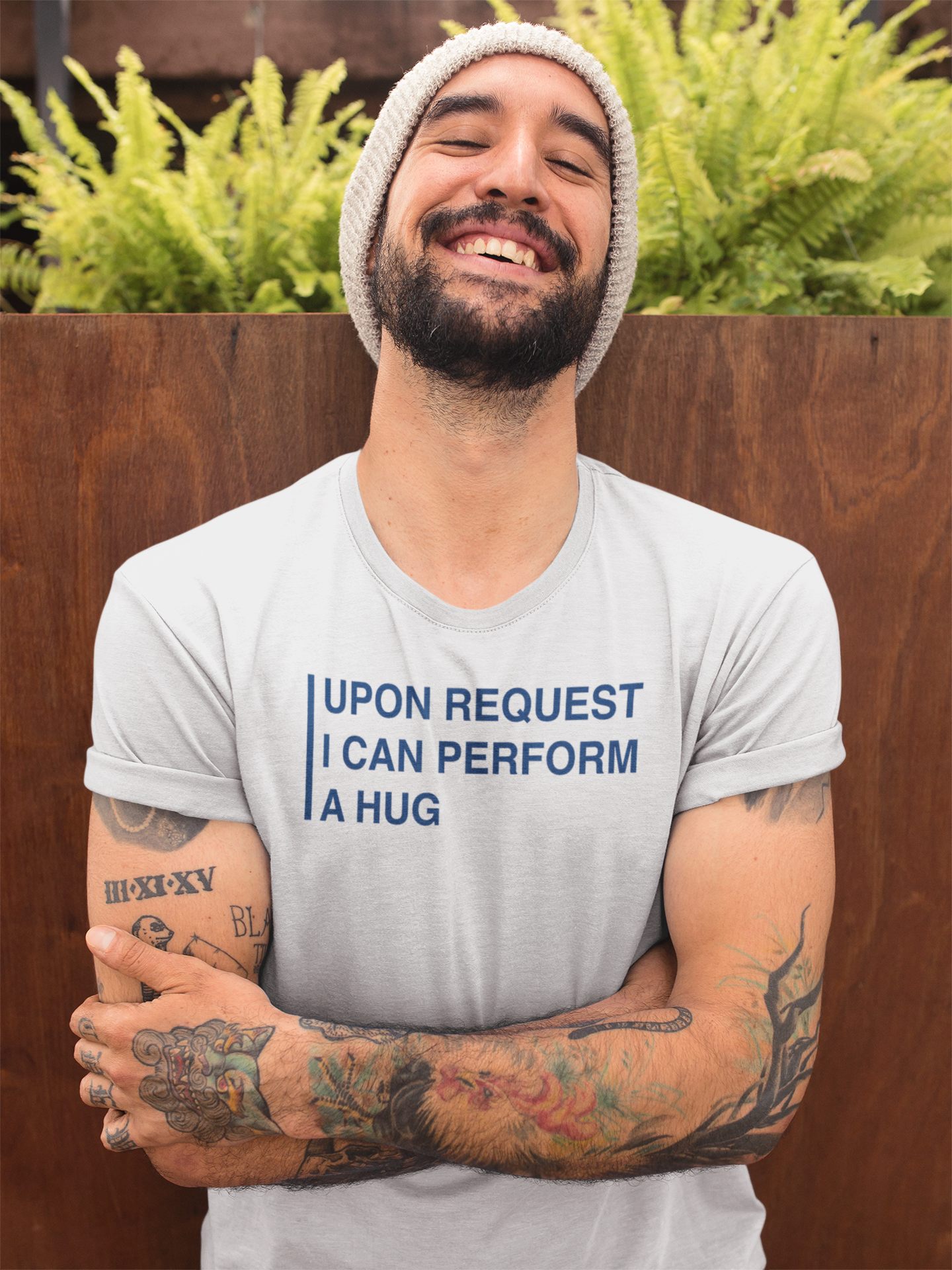Funny Tee - "Upon Request I Can Perform A Hug"