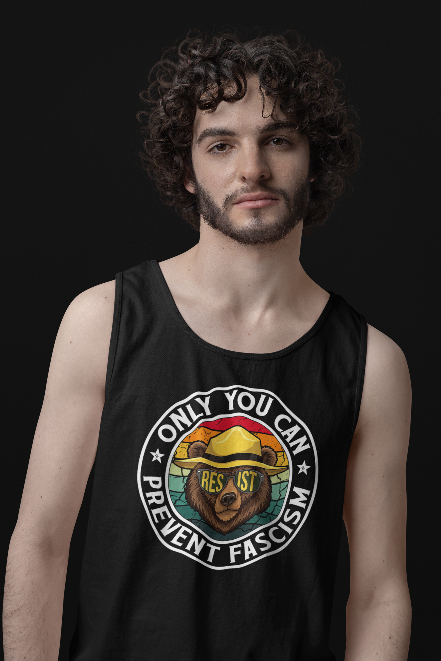"Only You Can Prevent Fascism" Statement Unisex Tank