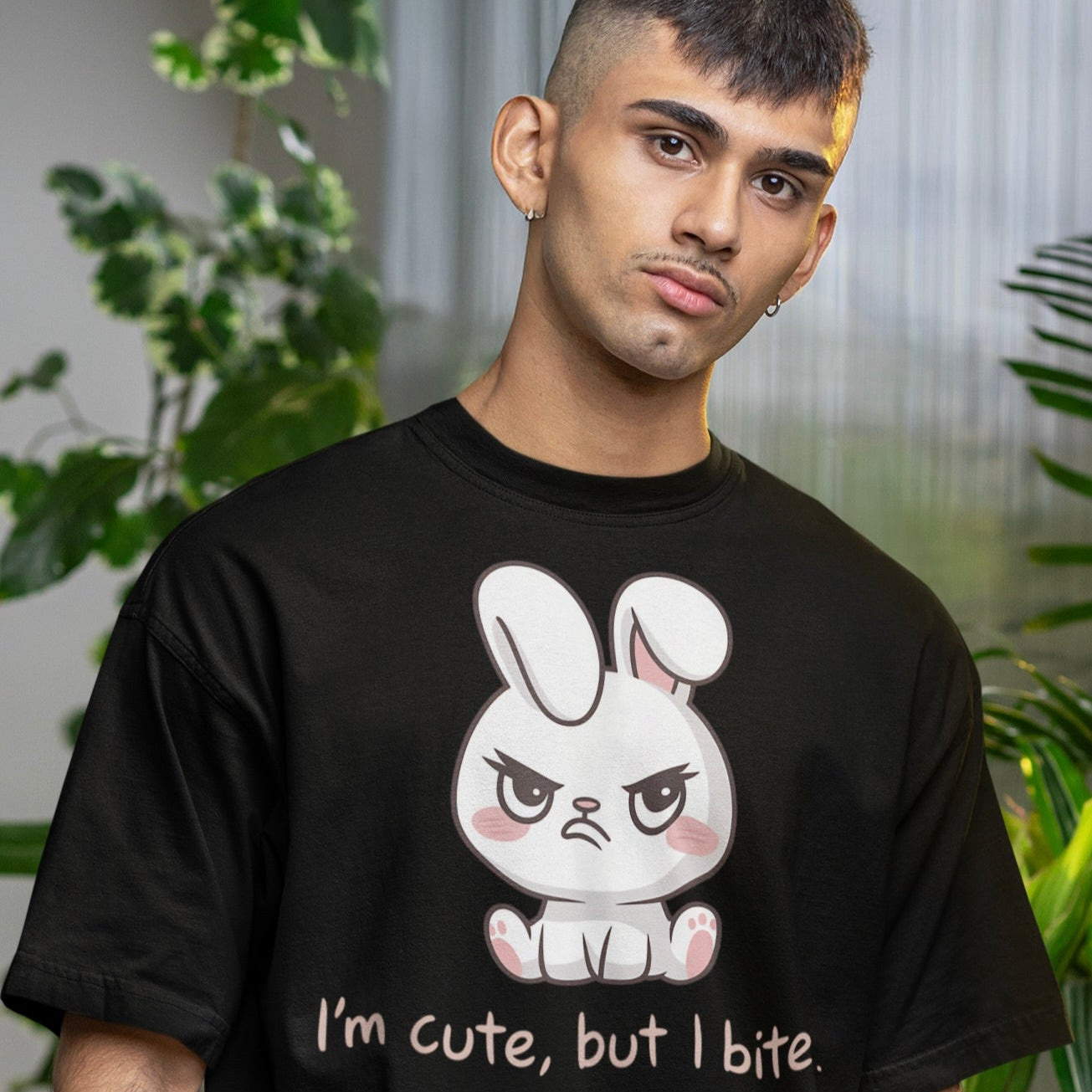 Cute but Spicy Bunny Tee - Unisex Jersey Short Sleeve T-Shirt