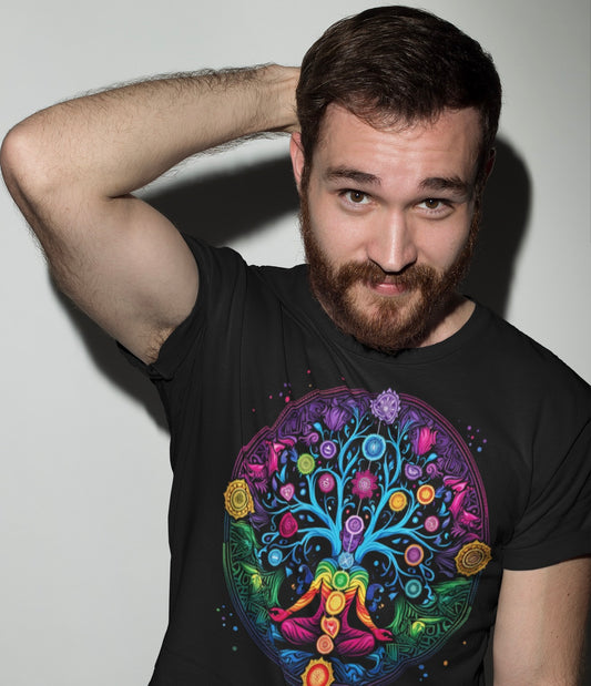 Tree of Life Unisex Jersey Tee for Chakra Healing