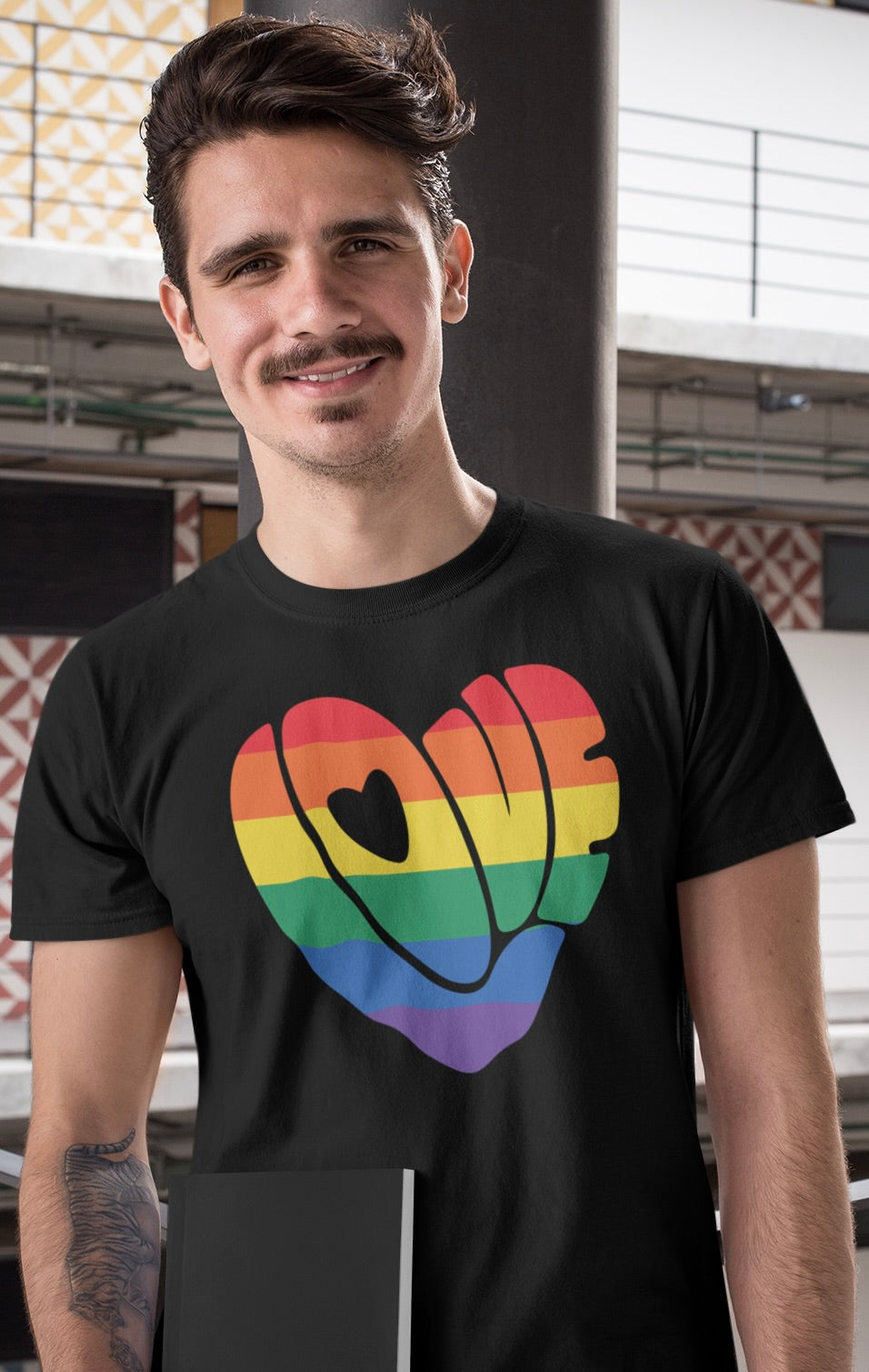 Rainbow Love Unisex Jersey Tee - Celebrate Pride and Positivity