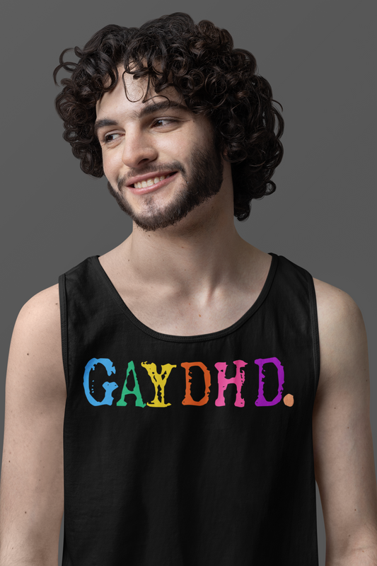 Pride Unisex Jersey Tank - GAYDHD. Statement Tank