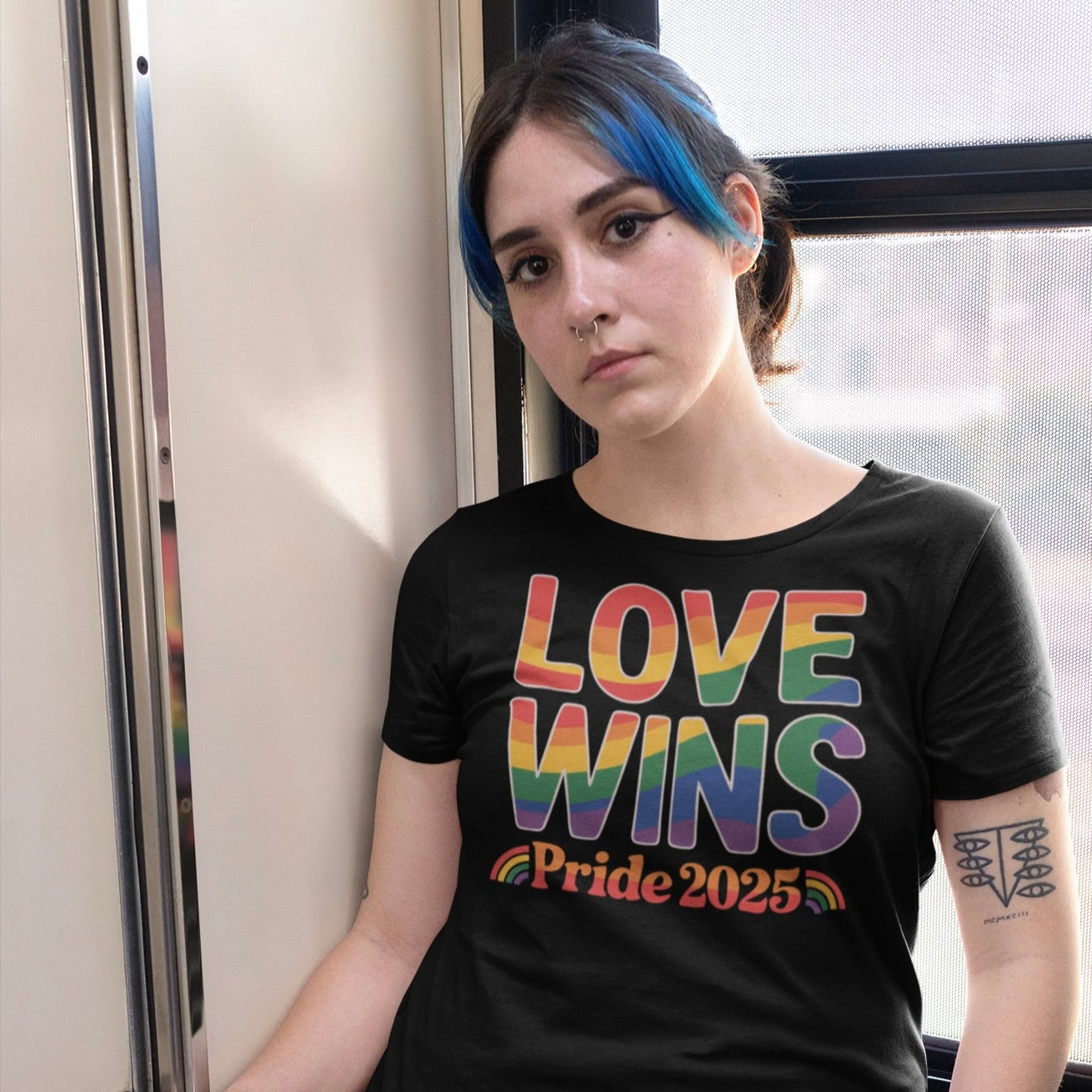 Love Wins Pride 2025 T-Shirt – LGBTQ+ Rainbow Graphic Tee