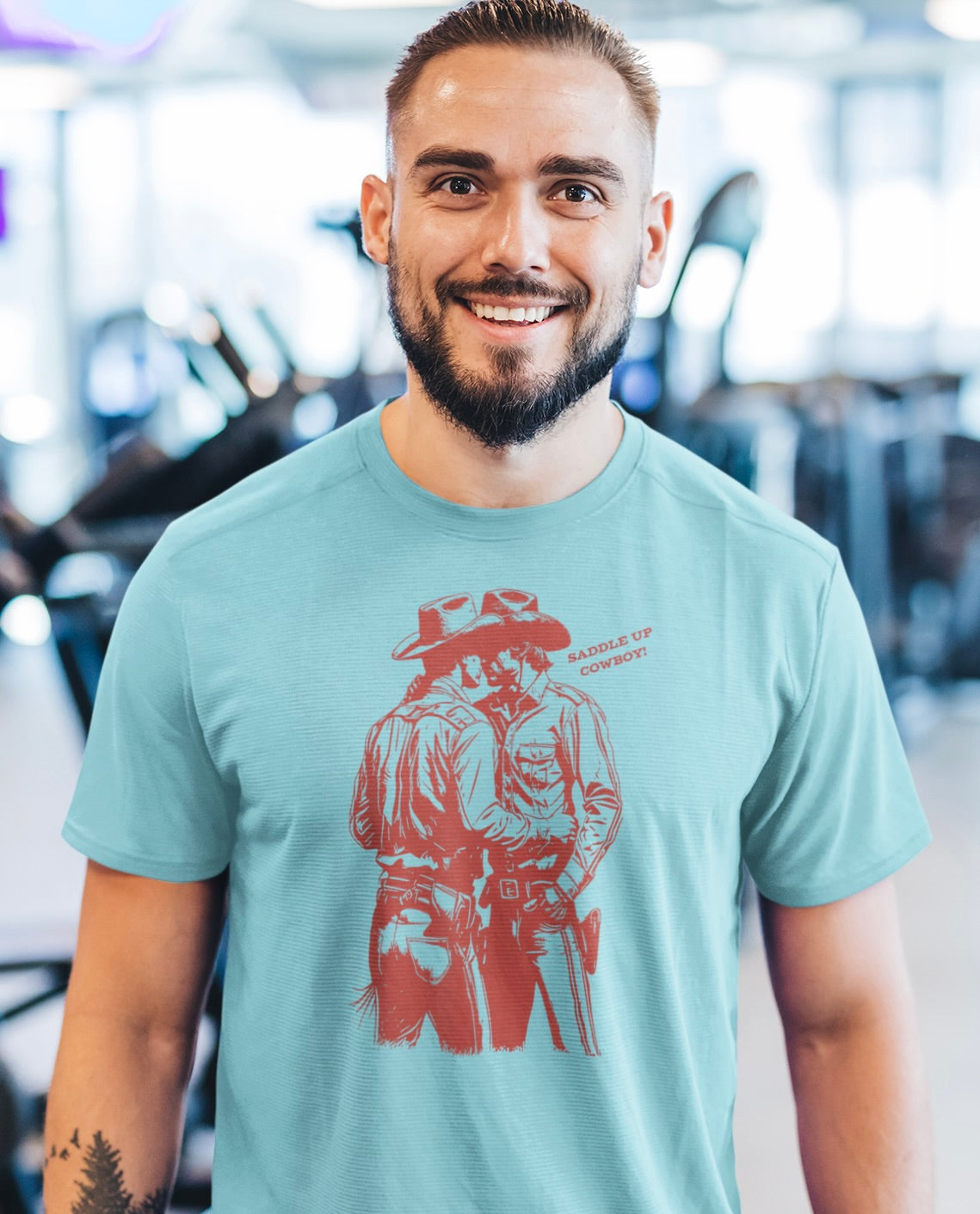 Saddle Up Cowboy – Gay Western Romance T-Shirt