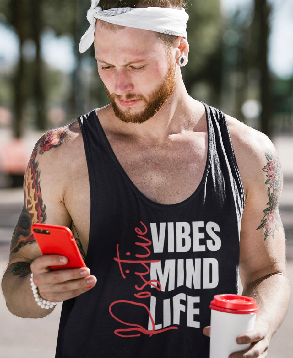Positive Vibes, Mind, Life Unisex Tank Top