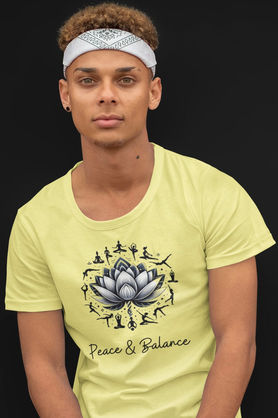 Sacred Lotus Yoga T-Shirt | Zen-Inspired Spiritual Tee