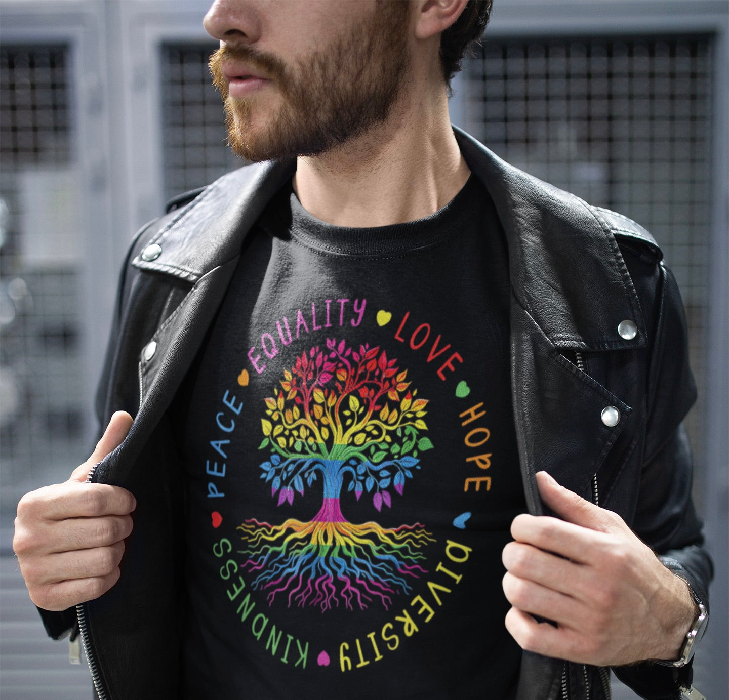 Celebrate unity, love, and growth in our Tree of Pride t-shirt — where roots run deep and values run strong. 🌈