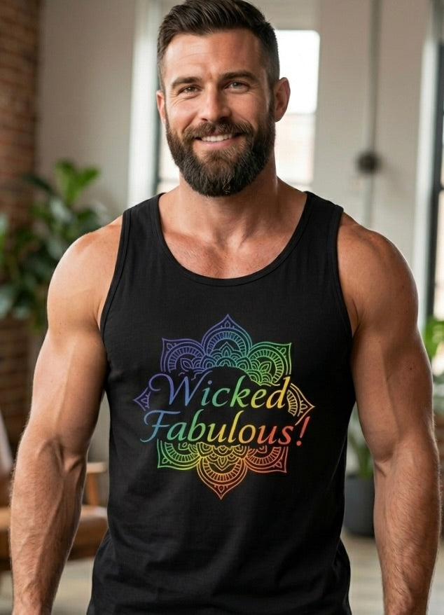 Wicked Fabulous Rainbow Mandala Tank Top – Pride Positive Graphic Jersey Tank