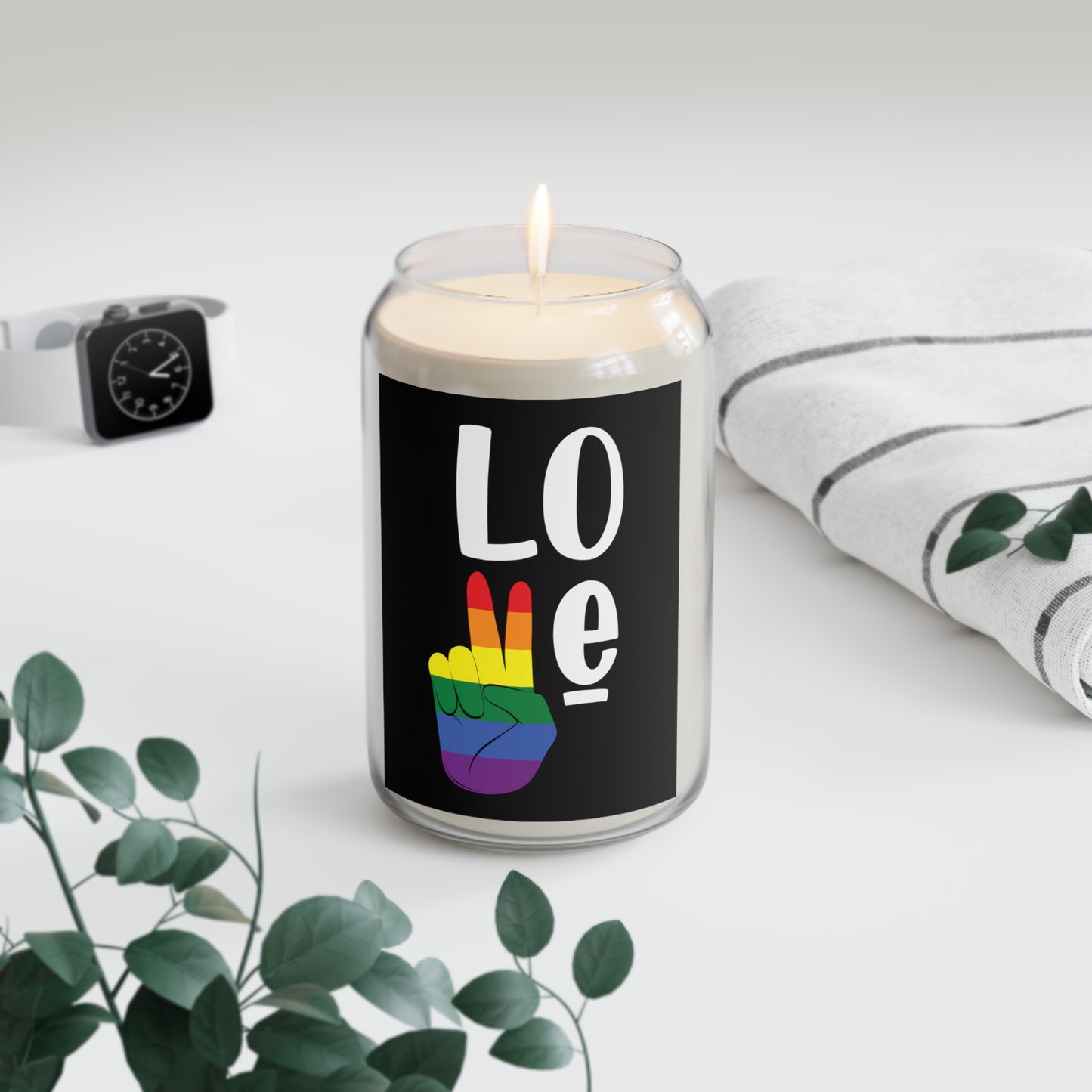 Peace and Love LGBTQ Candle