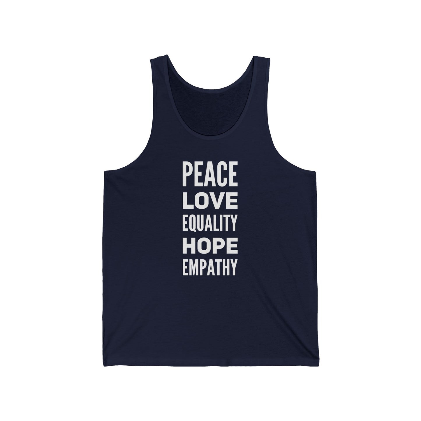 Peace Love Equality Hope Empathy