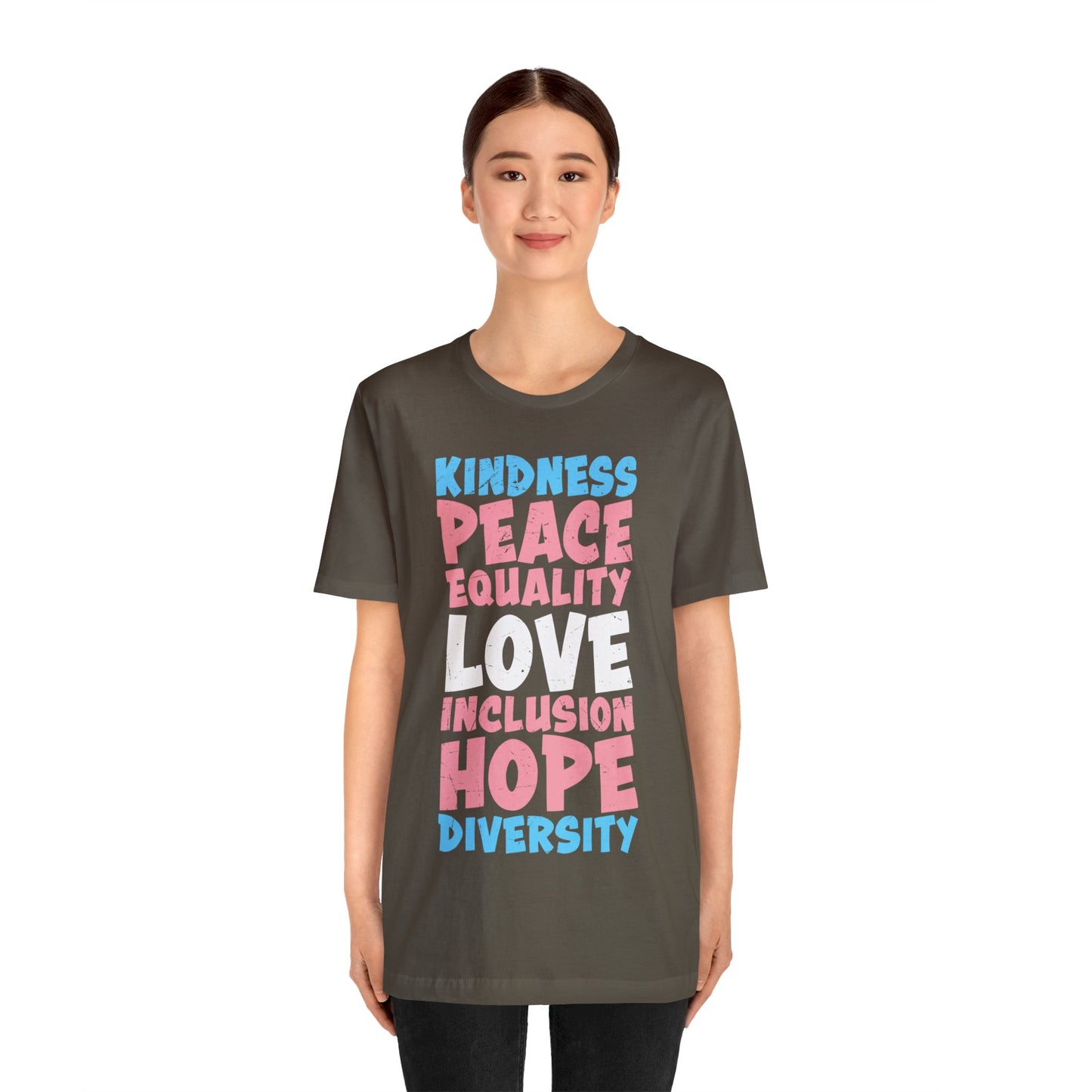 Kindness, Peace, Equality, Love, Inclusion, Hope, Diversity