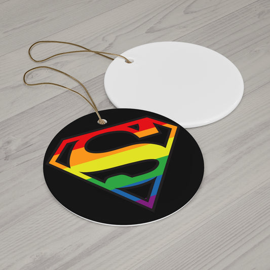 Super Gay Christmas Ornament