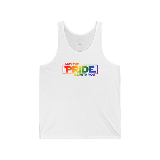 May the Pride Be With You Unisex Jersey Tank Top - LGBTQ+ Celebration Apparel