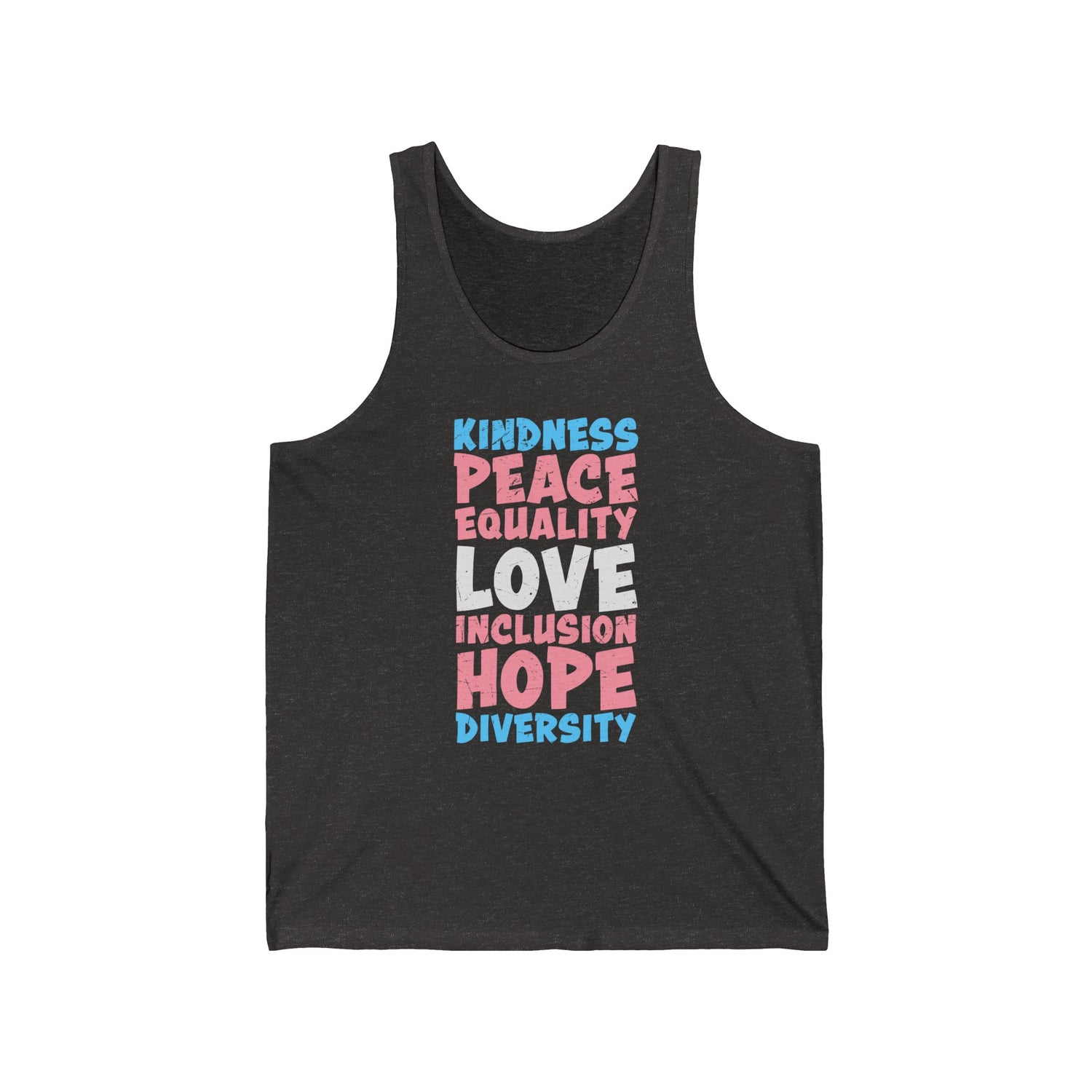 Kindness, Peace, Equality, Love, Inclusion, Hope, Diversity