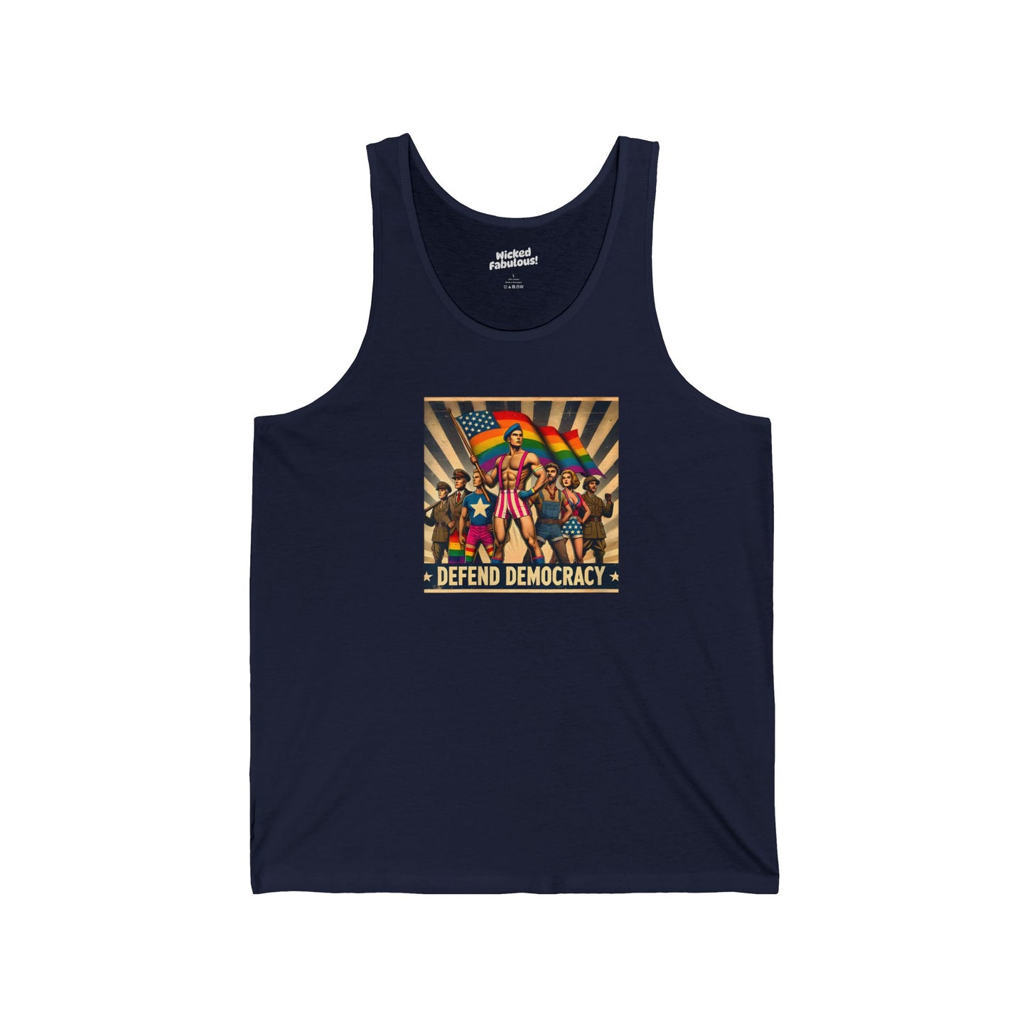 Defend Democracy Tank - Statement Apparel for Activists