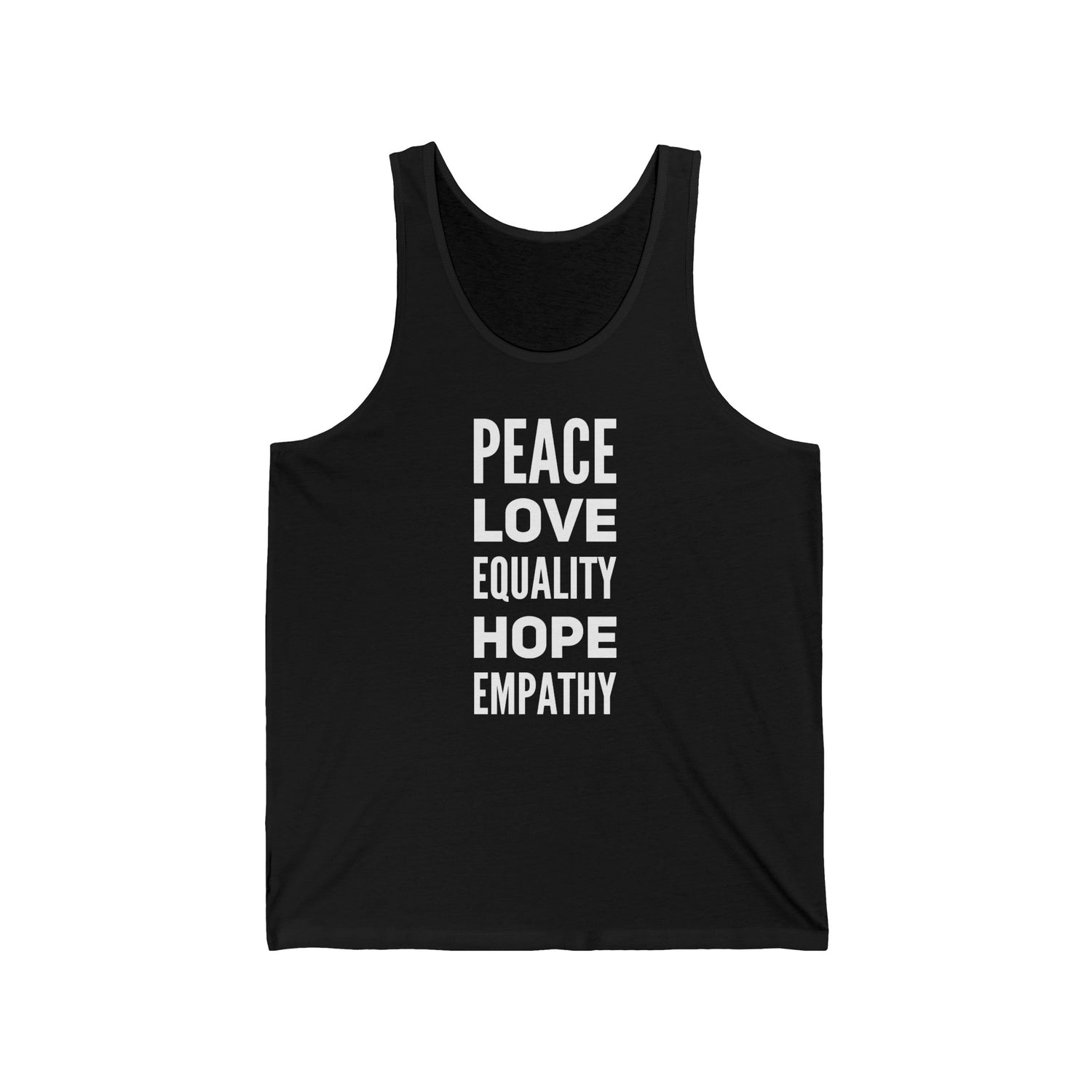 Peace Love Equality Hope Empathy
