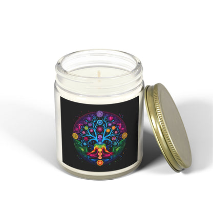 Chakra Healing Scented Candle, Coconut Apricot Wax (4oz, 9oz)