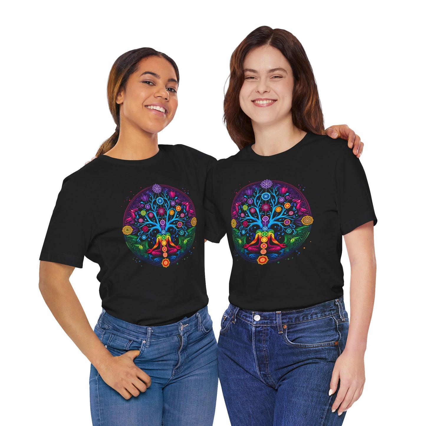 Vibrant Psychedelic Chakra Short Sleeve Tee