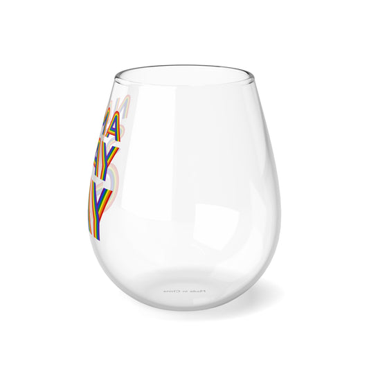Nama Stay Gay Stemless Wine Glass, 11.75oz