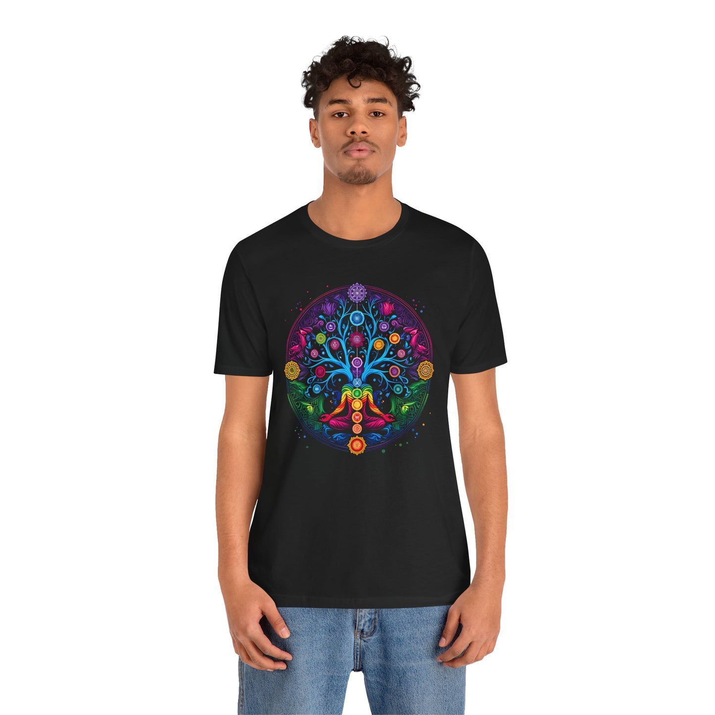 Vibrant Psychedelic Chakra Short Sleeve Tee