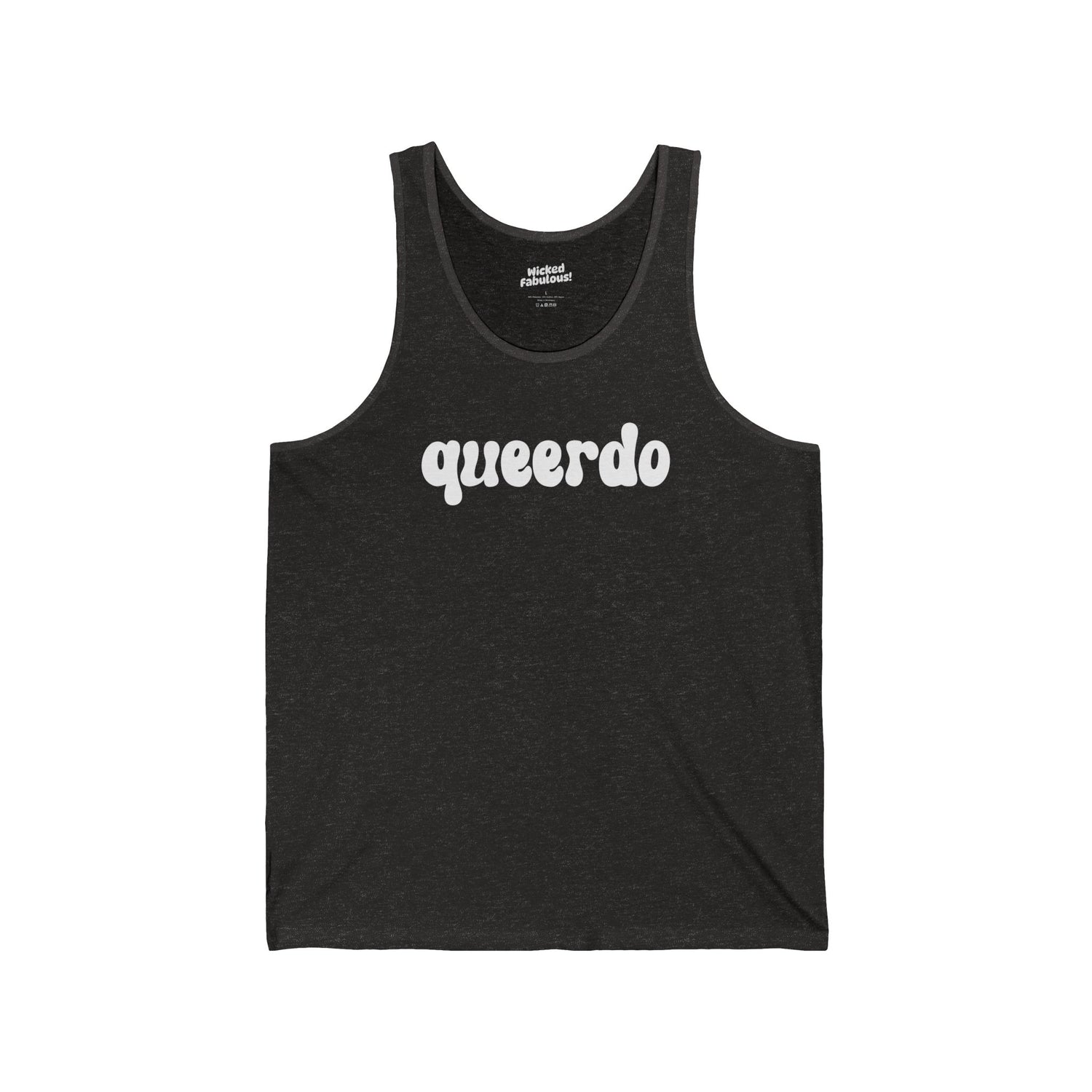 Stay cool and fabulously weird in our "Queerdo" Pride Tank Top!