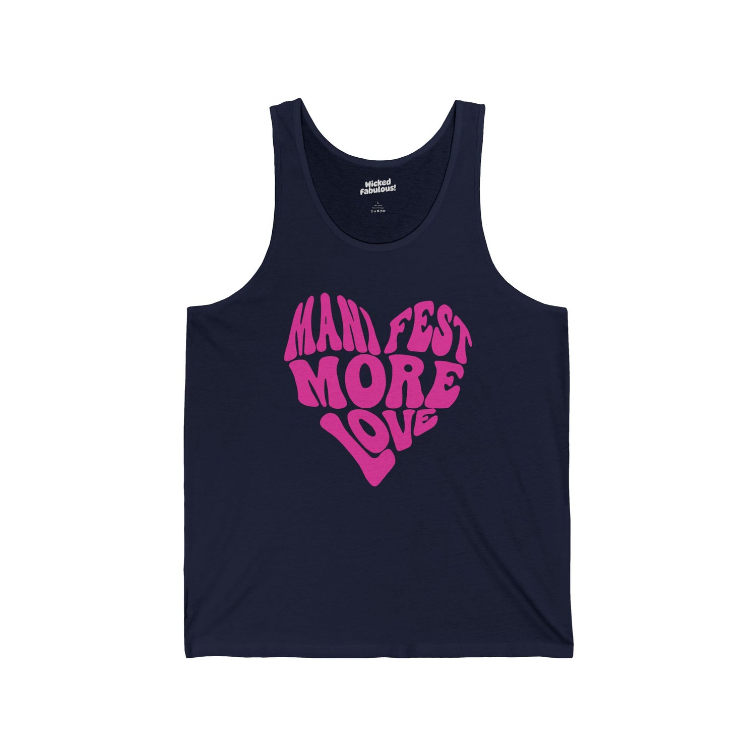 Manifest More Love Tank — Retro Heart Graphic Tank Top