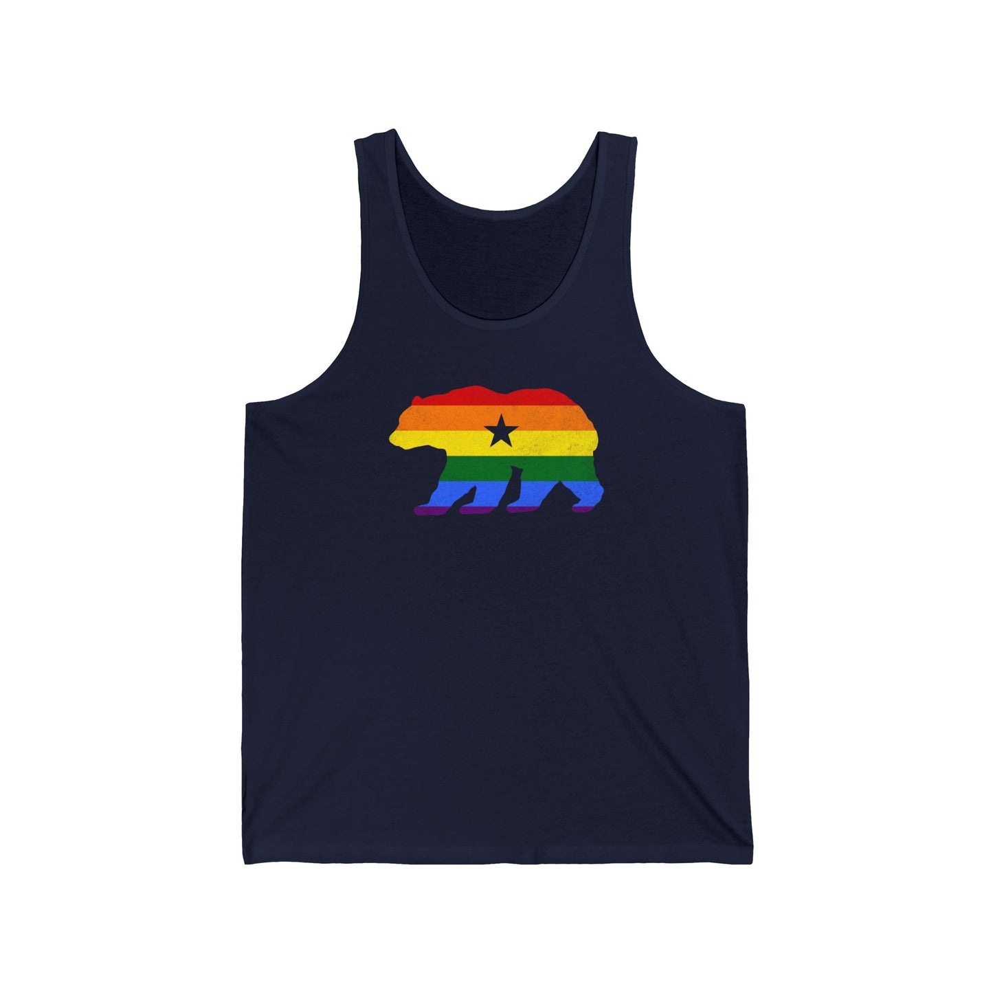 California Bear Rainbow Pride Colors