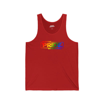 May the Pride Be With You Unisex Jersey Tank Top - LGBTQ+ Celebration Apparel