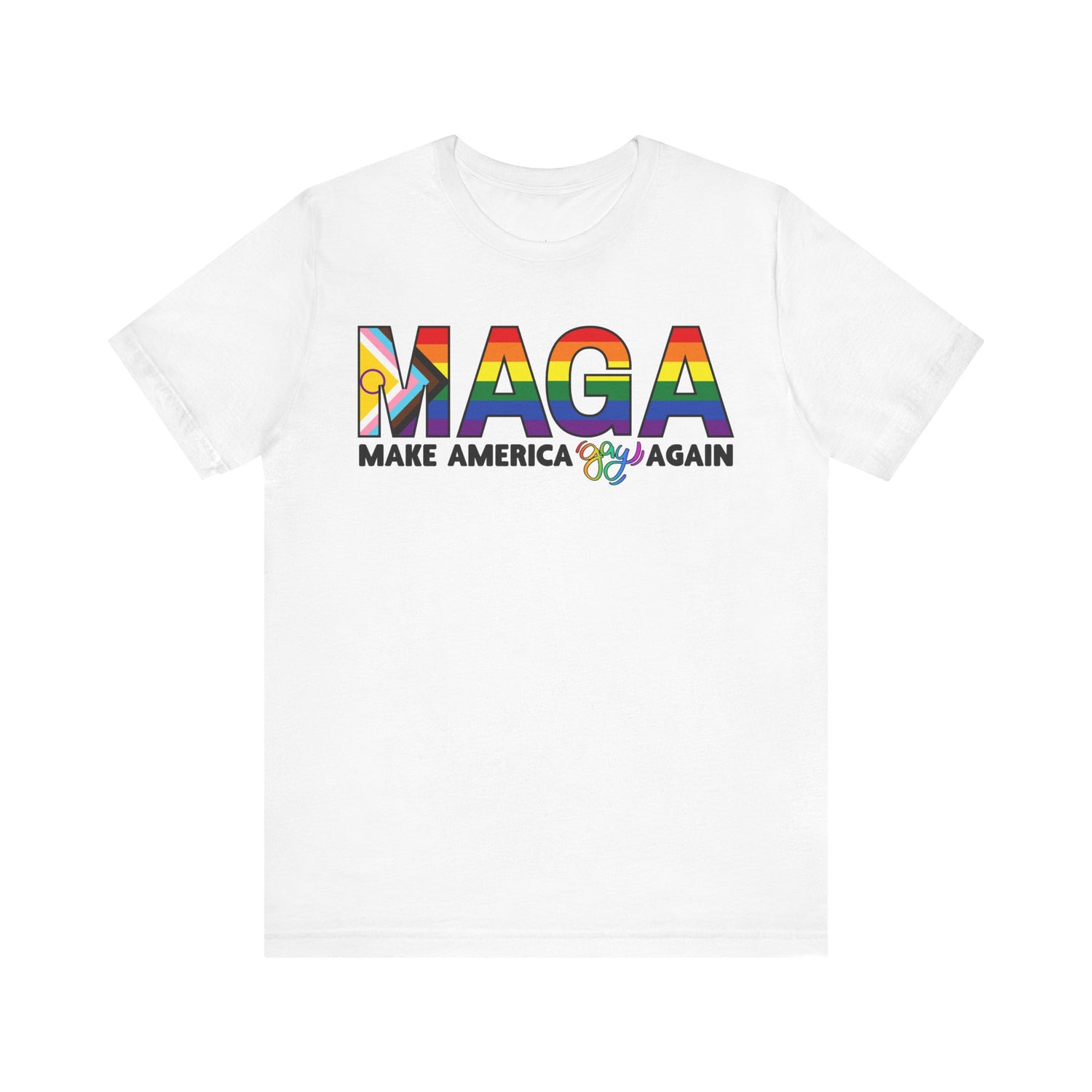 Pride Themed Unisex Jersey Tee - Make America Gay Again - MAGA