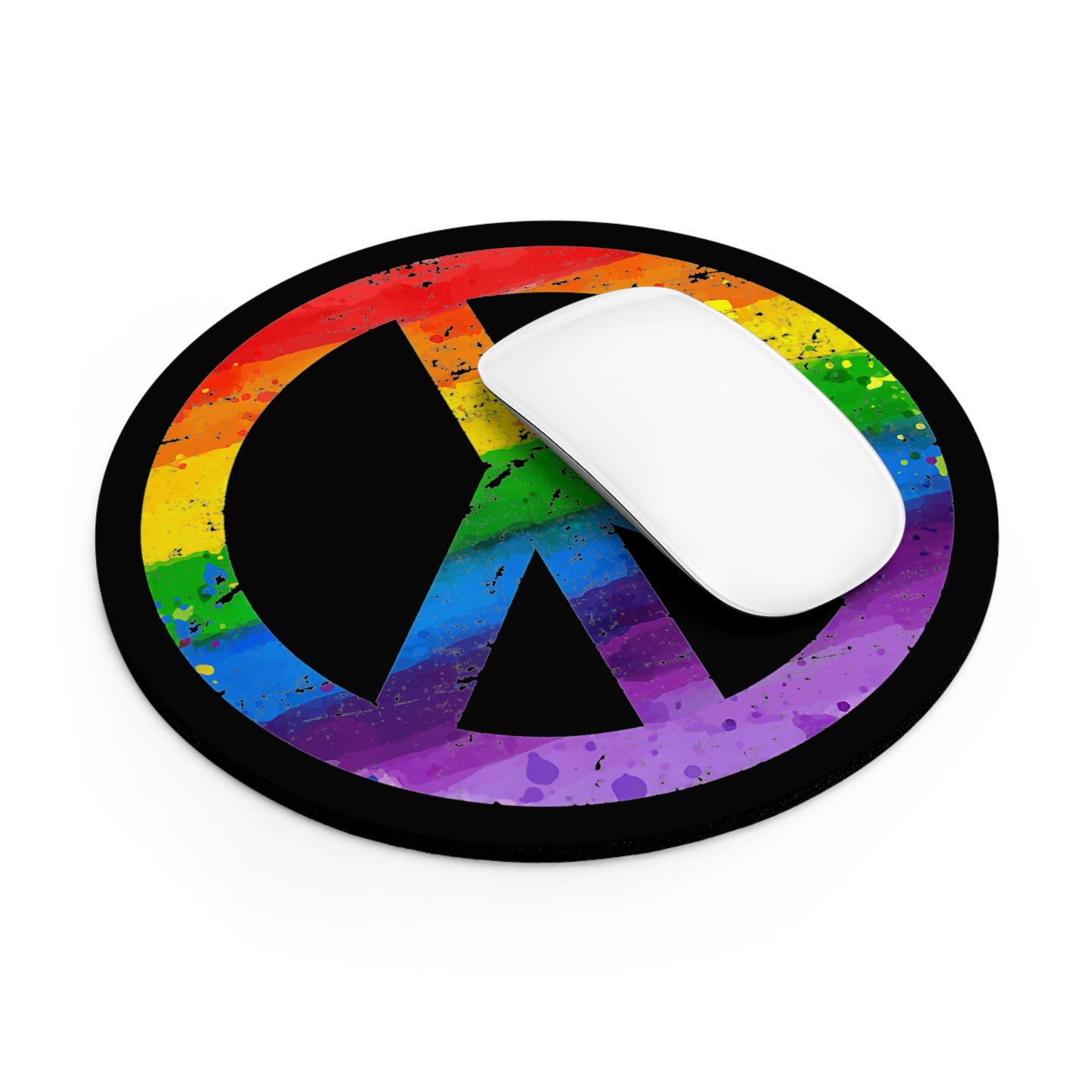 Peace in LGBTQ Pride Colors - Mouse Pad