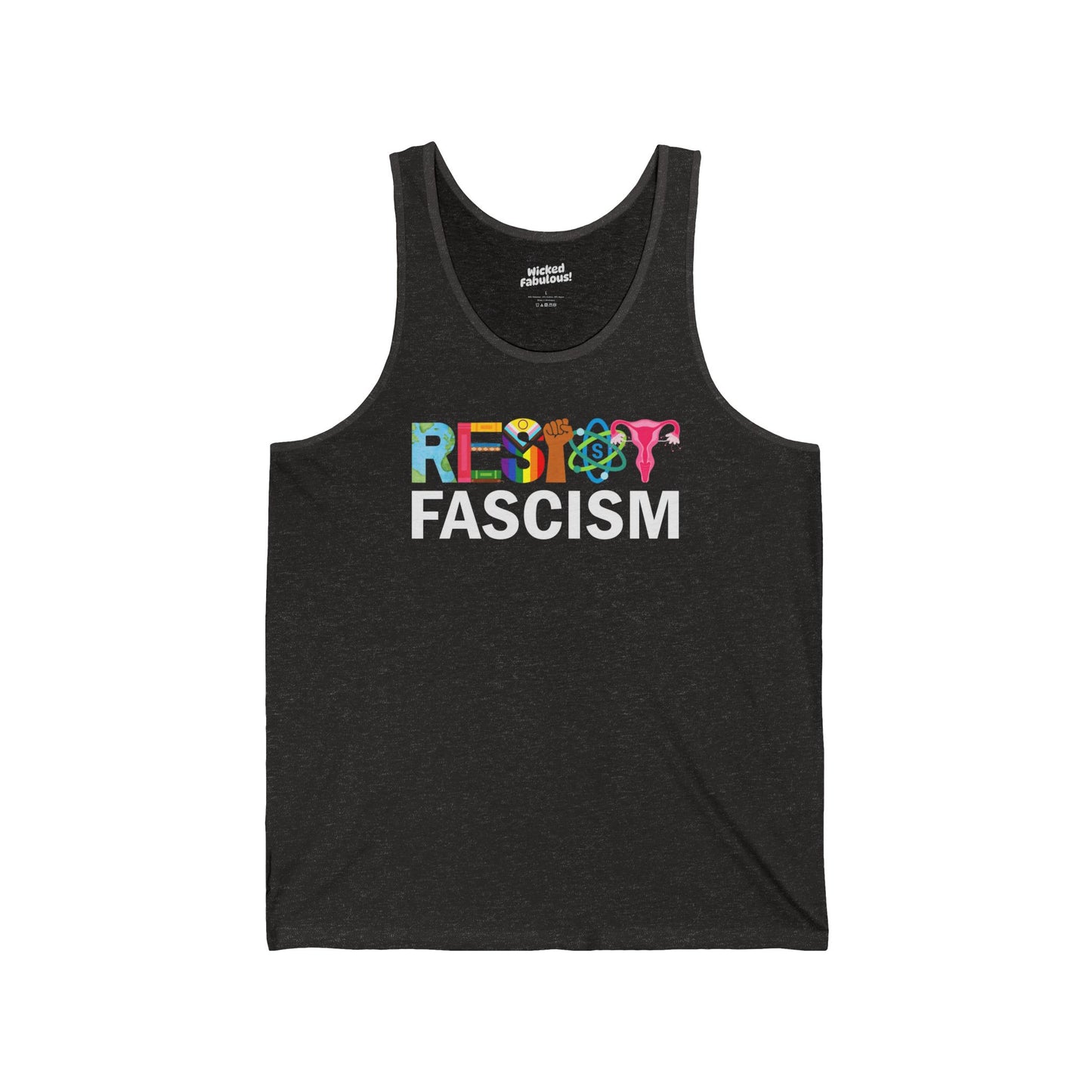 Resist Fascism Unisex Jersey Tank - Bold Protest Apparel