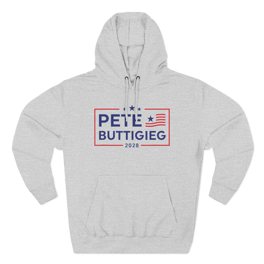 Pete Buttigieg 2028 Fleece Hoodie - Cozy Political Sweatshirt for Events