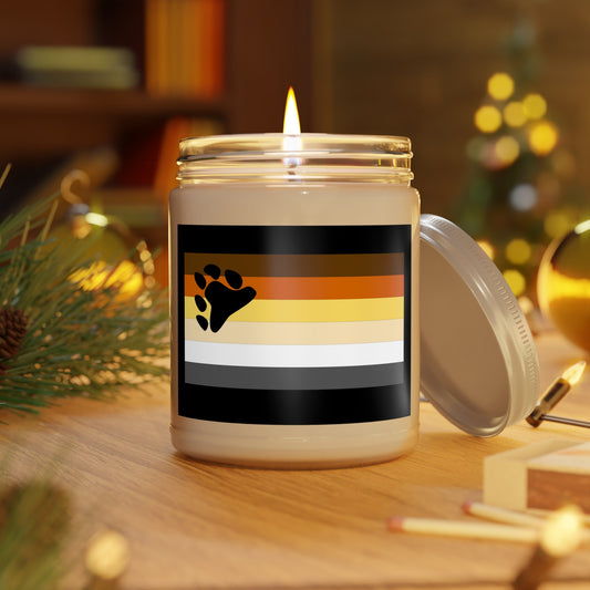 Bear Pride Flag Candle