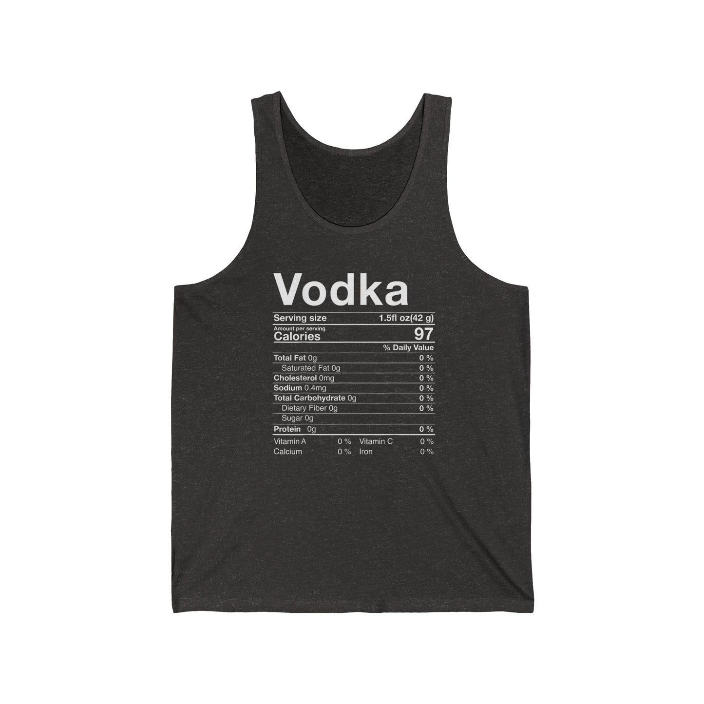 Vodka Nutritional Label