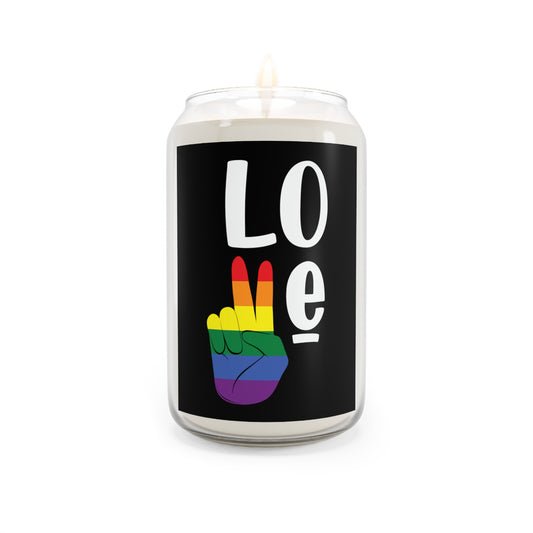 Peace and Love LGBTQ Candle