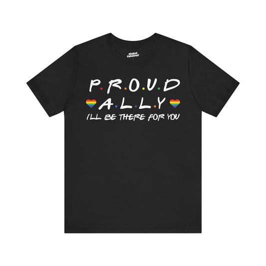 Proud Ally T-Shirt - Unisex Jersey Tee for LGBTQ+ Support