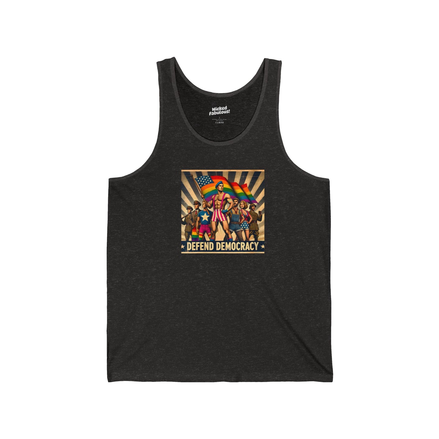 Defend Democracy Tank - Statement Apparel for Activists